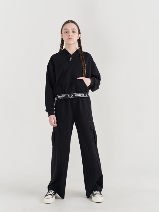 толстовка облегченная "уголь" укороченная подростковая из россии вид сбоку