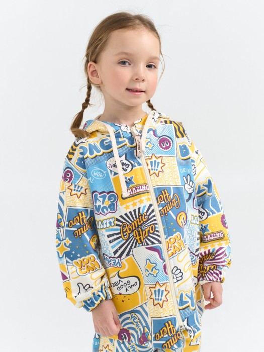 толстовка оверсайз облегченная "comic hero" от бренда bungly вид слева