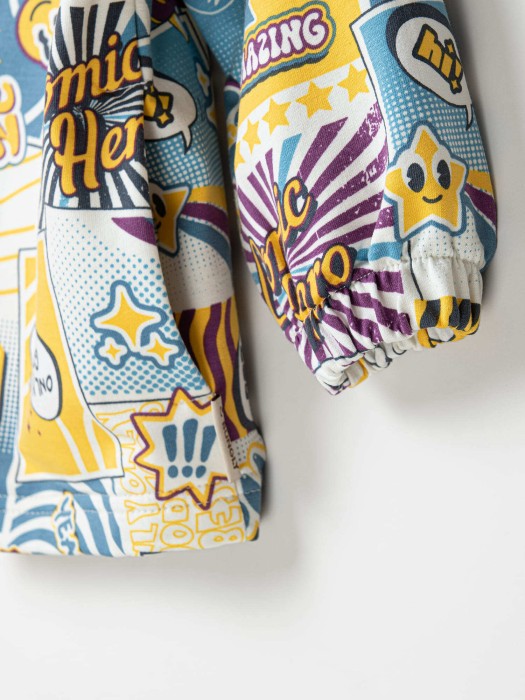 толстовка оверсайз облегченная "comic hero" из россии вид сбоку