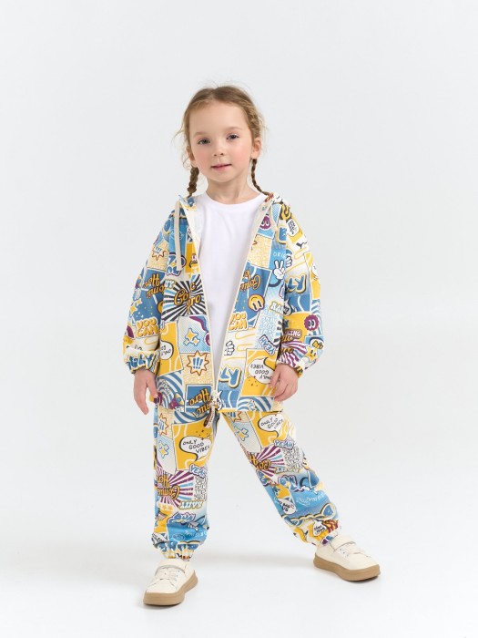 толстовка оверсайз облегченная "comic hero" универсального стиля с лицевой стороны