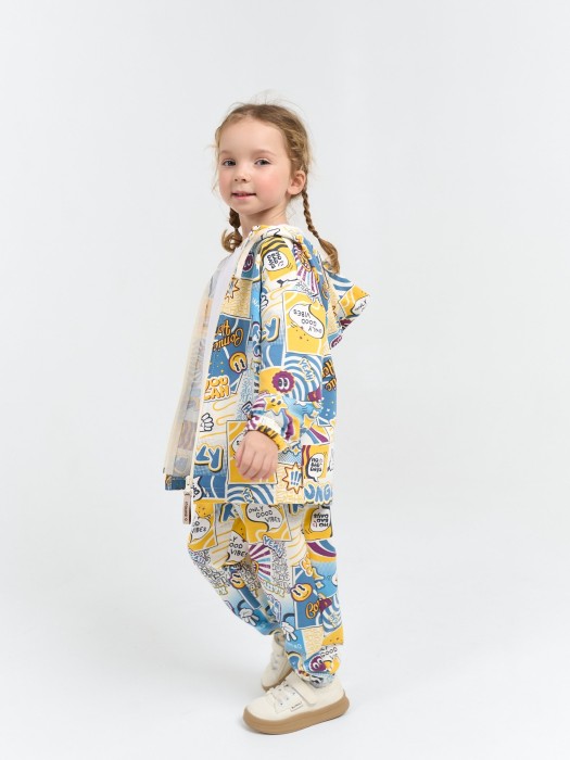 толстовка оверсайз облегченная "comic hero" от 1 до 3 лет с изнаночной стороны