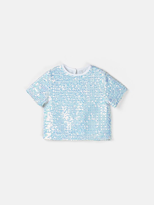 топ бархатный с пайетками "снежные искры" от бренда bungly вид слева