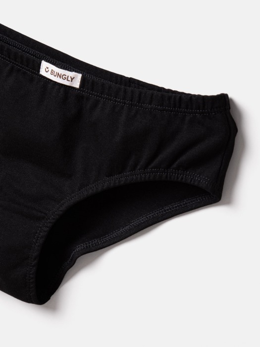 трусы для девочек "уголь/серый меланж" 2 шт 7+ из россии вид сбоку