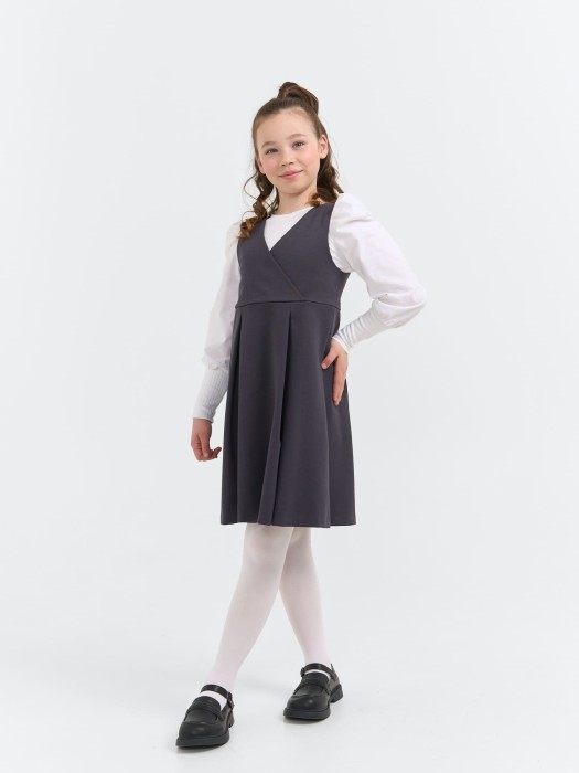 туфли школьные для девочки "черные" 7+ от бренда bungly вид слева