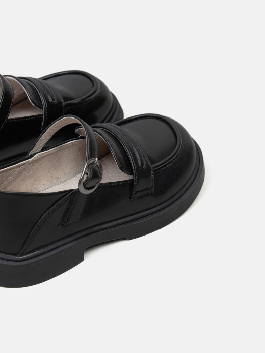 туфли школьные для девочки "черные" 7+ из проверенных материалов спереди