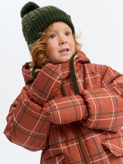 варежки "терракот" от бренда bungly вид слева