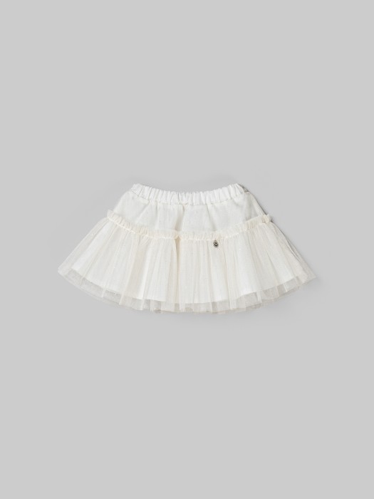 юбка из фатина "белое облако" двухъярусная 0+ фотография