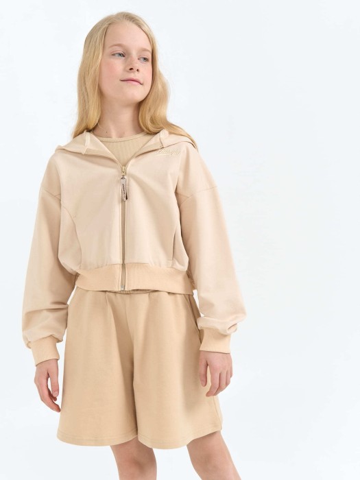 юбка-шорты "беж" 7+ по цене 950 руб вид справа