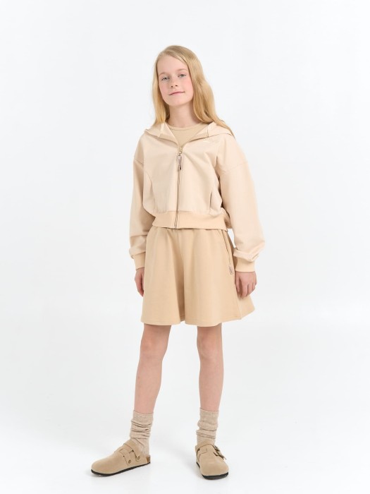 юбка-шорты "беж" 7+ из россии вид сбоку