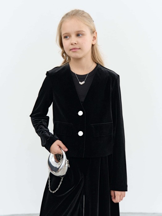 жакет из бархата "уголь" 7+ по цене 2449 руб вид справа