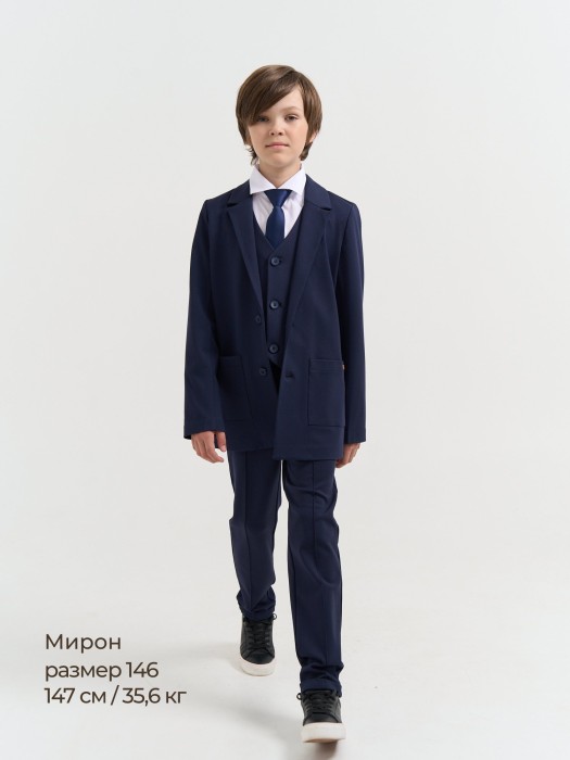 жакет "синий" 7+ повседневного стиля с лицевой стороны