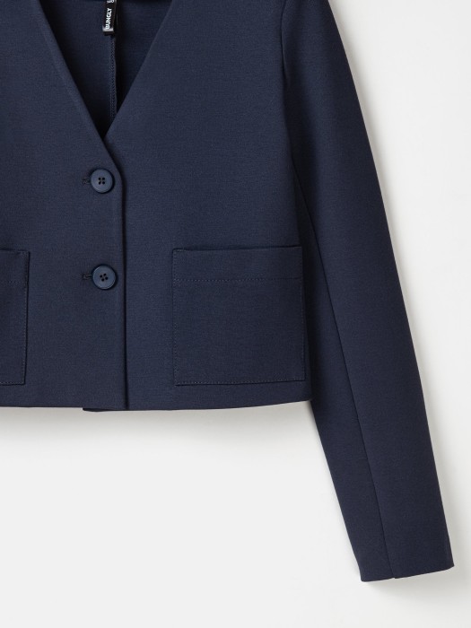 жакет укороченный для девочки "синий" 7+ по цене 2759 руб вид справа