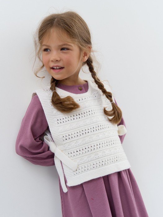 жилет ажурный "молоко" фотография