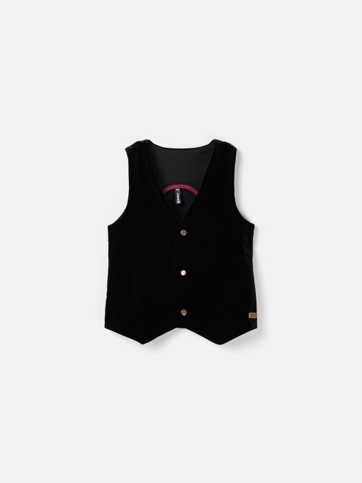 жилет бархатный "уголь" фотография