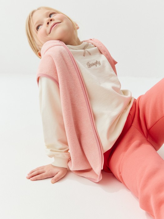 жилет флисовый "розовый меланж" фотография