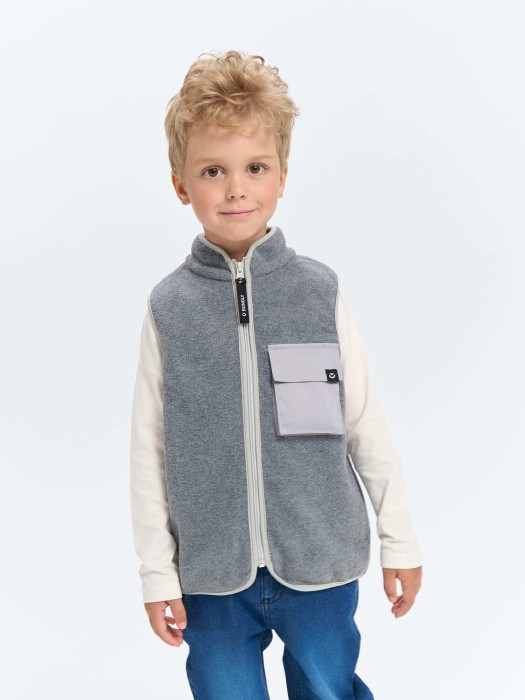 жилет флисовый "серый меланж" по цене 1999 руб вид справа