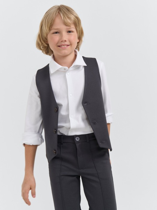 жилет "графит" 7+ от 8 до 12 лет с изнаночной стороны