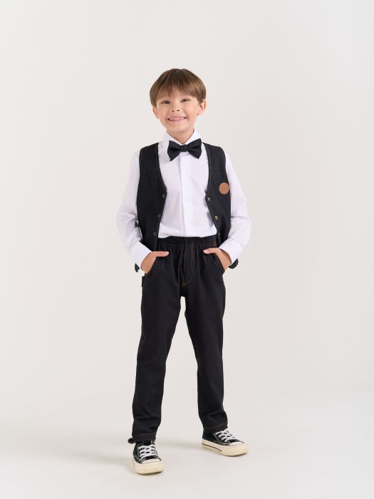 жилет из джинскота "графит" по цене 1899 руб вид справа