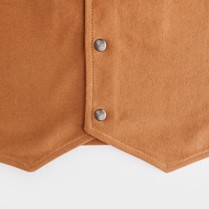 жилет из джинскота "песок" подростковый из россии вид сбоку