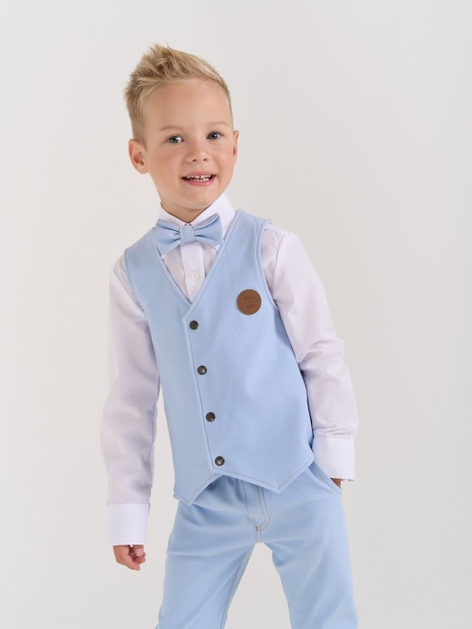 жилет из джинскота "светлый деним" фотография