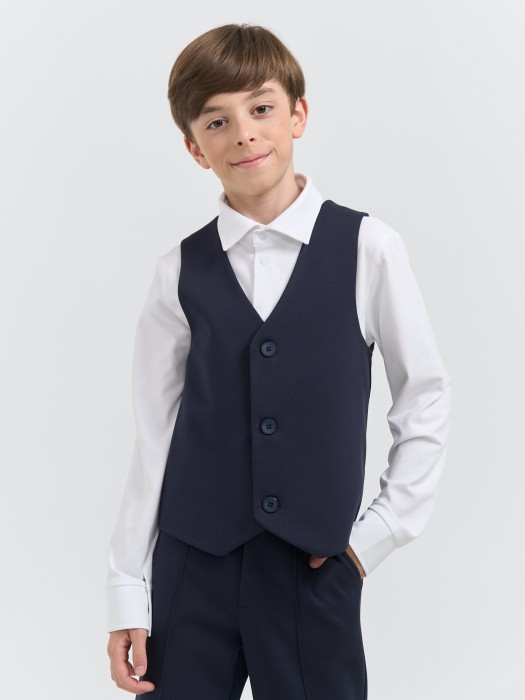 жилет "синий" 7+ от известного бренда вид слева