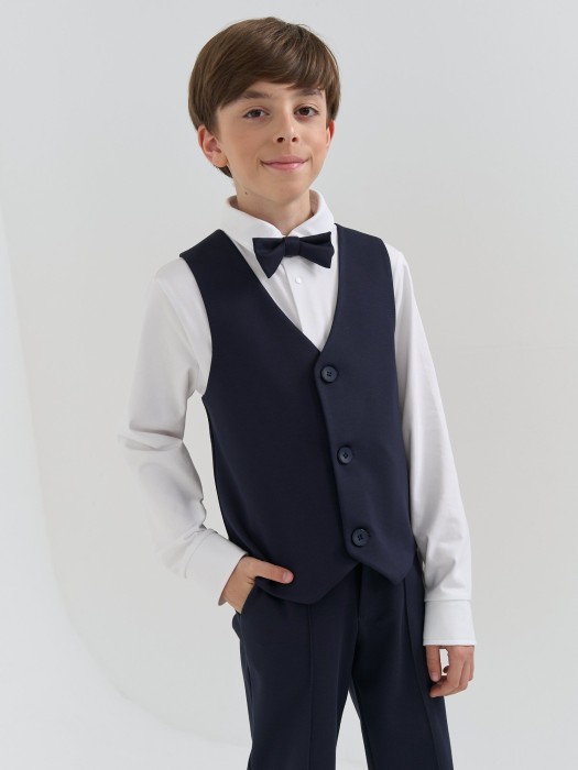 жилет "синий" 7+ повседневного стиля с лицевой стороны