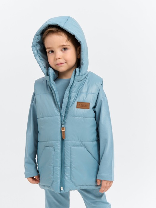 жилет со съемным капюшоном "ниагара" от бренда bungly вид слева