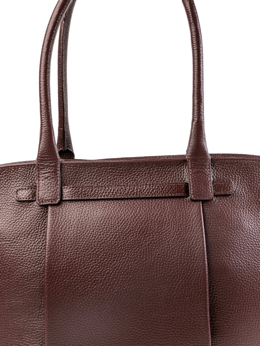 7036br-74 шоппер женский из кожи спереди