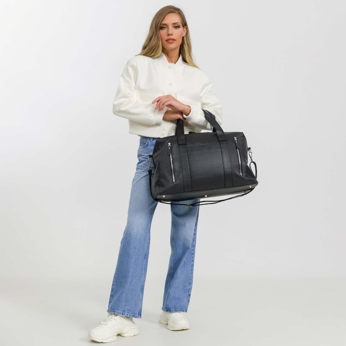 8010s-04 сумка дорожная из льна спереди