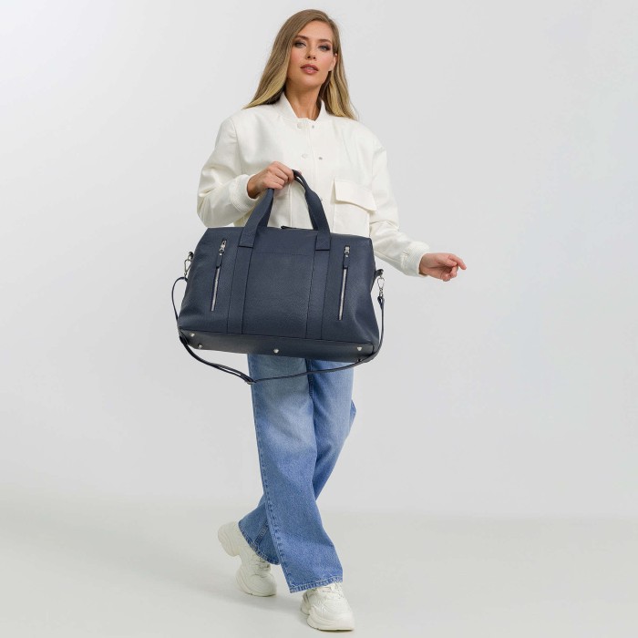 8010s-60 сумка дорожная из льна спереди