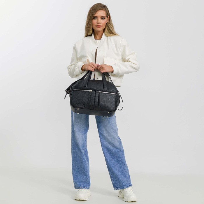 8023b-04 сумка дорожная из льна спереди