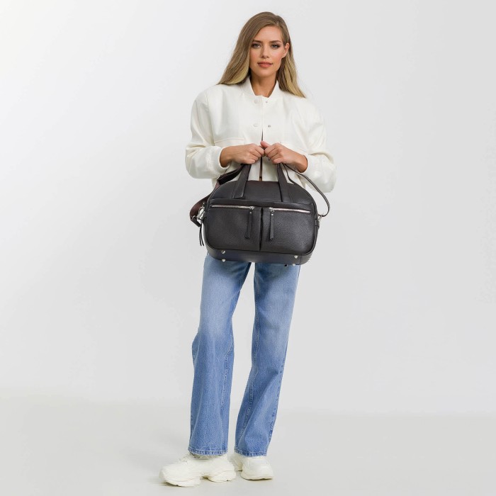 8023s-09 сумка дорожная из льна спереди