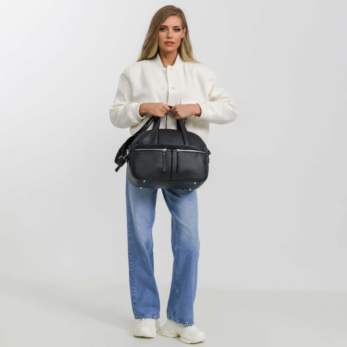 8023sl-04 сумка дорожная из льна спереди