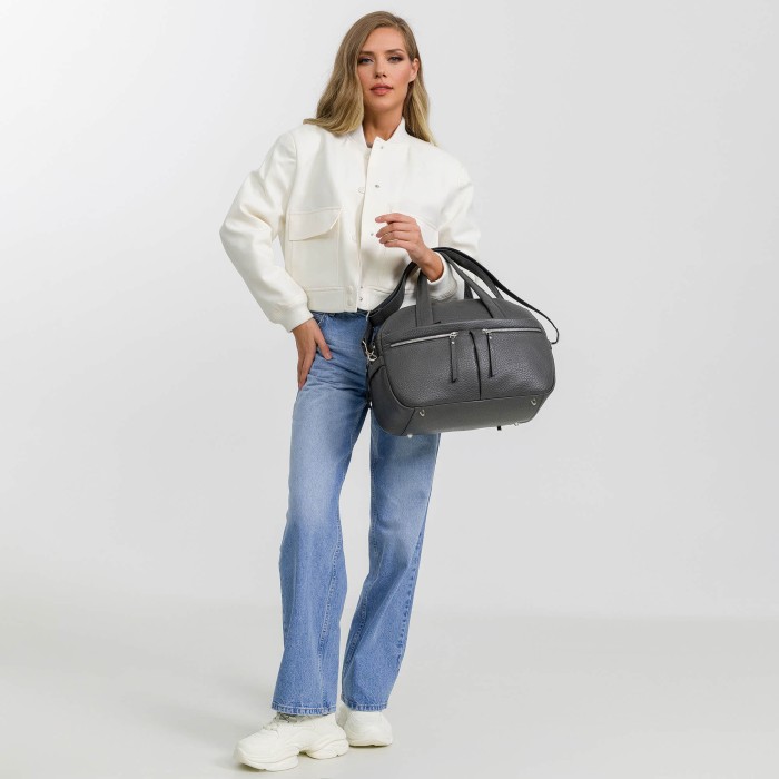 8023sl-77 сумка дорожная из льна спереди