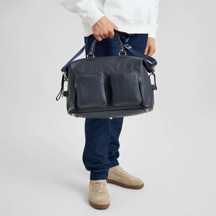 8025s-60 сумка дорожная из кожи спереди