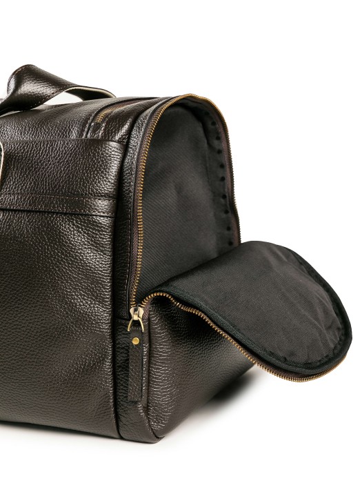 8054b-09 сумка дорожная из кожи спереди