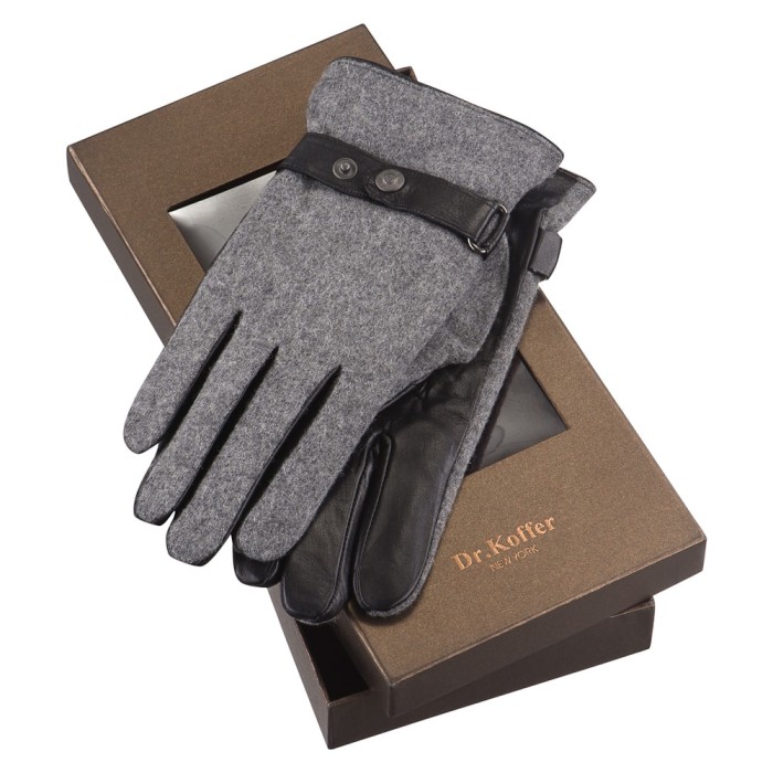 h760104-236-04 перчатки мужские touch от бренда dr.koffer вид слева