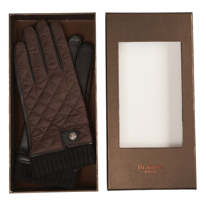 h760110-236-09 перчатки мужские touch от бренда dr.koffer вид слева