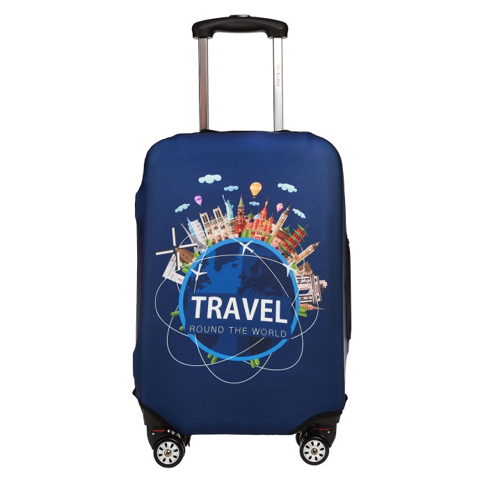 lc-002s blue чехол для чемодана от бренда dr.koffer вид слева