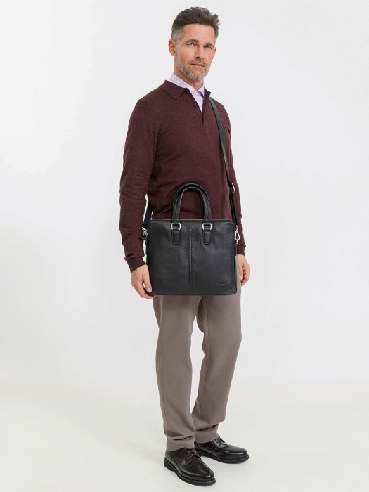 m402629-260-04 сумка для документов из льна спереди