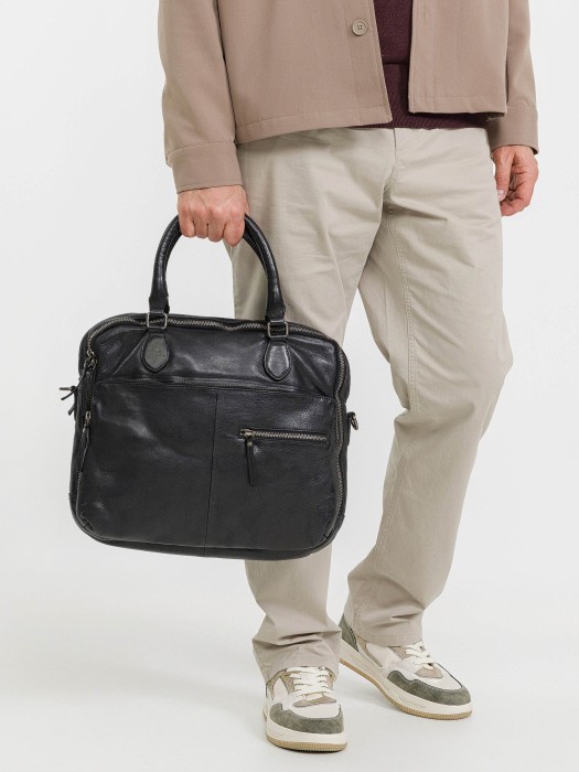 m402743-249-04 сумка для документов винтажного стиля с лицевой стороны