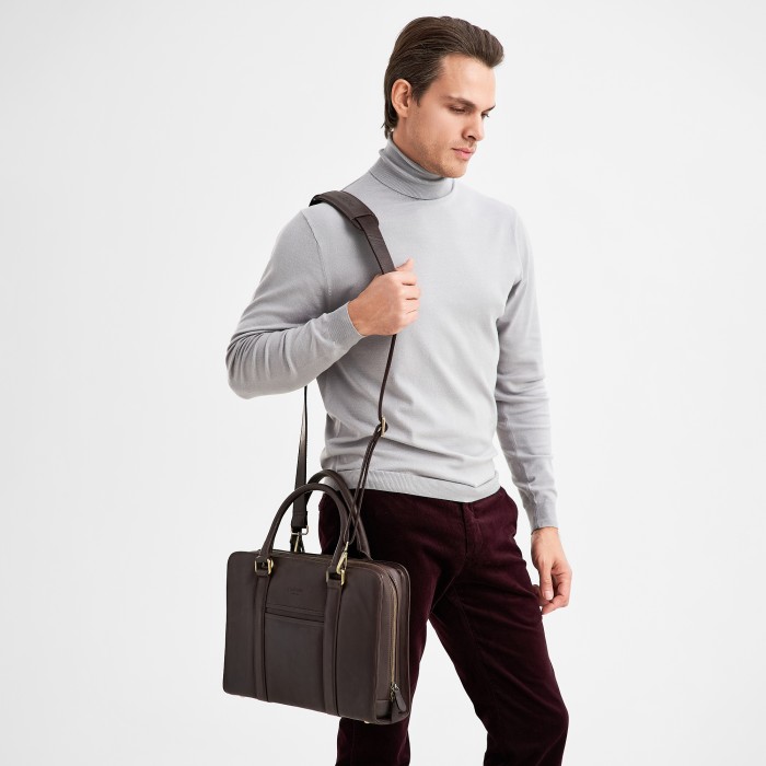 m402806-247-09 сумка для документов из льна спереди