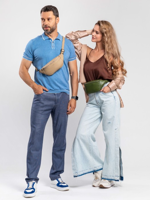 m402891-44-65 сумка поясная универсального стиля с лицевой стороны