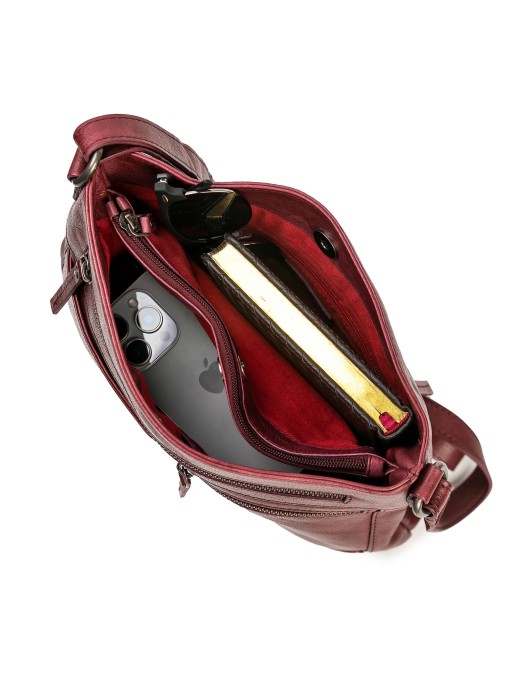 m402902-110-03 сумка через плечо из кожи спереди