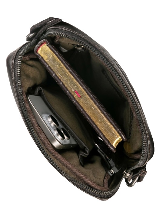 m402904-113-09 сумка через плечо из кожи спереди