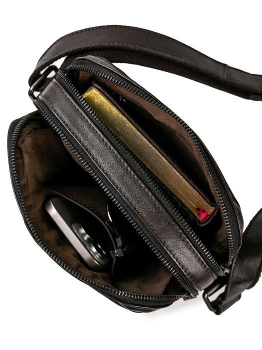 m402906-113-09 сумка через плечо из кожи спереди