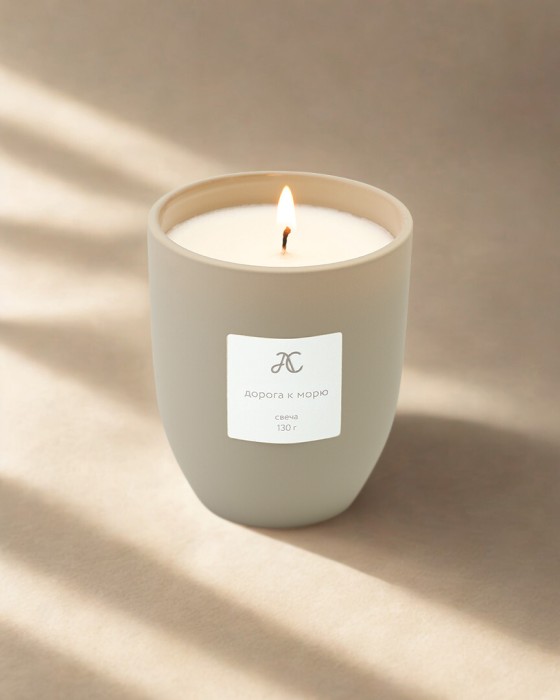 ароматическая свеча дорога к морю фотография