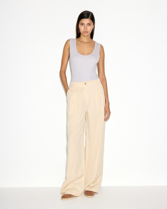 брюки палаццо с резинкой на спинке из лиоцелла фотография