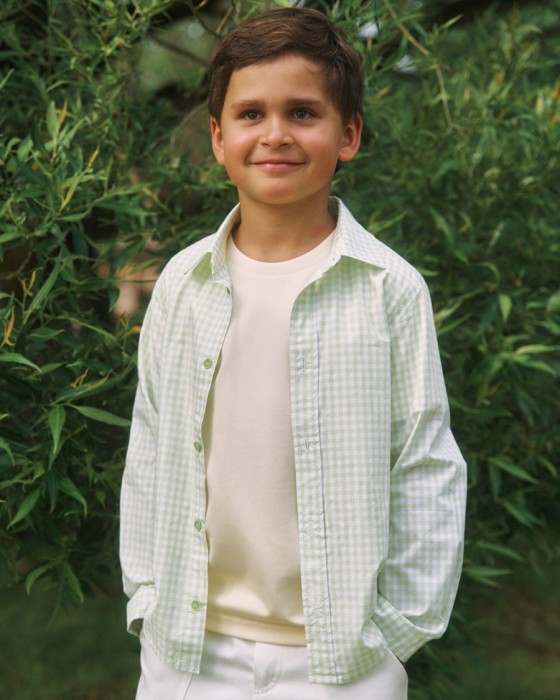 детская рубашка unisex в клетку фотография