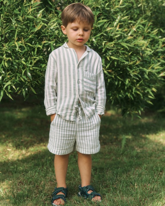 детские шорты в полоску unisex из муслина фотография